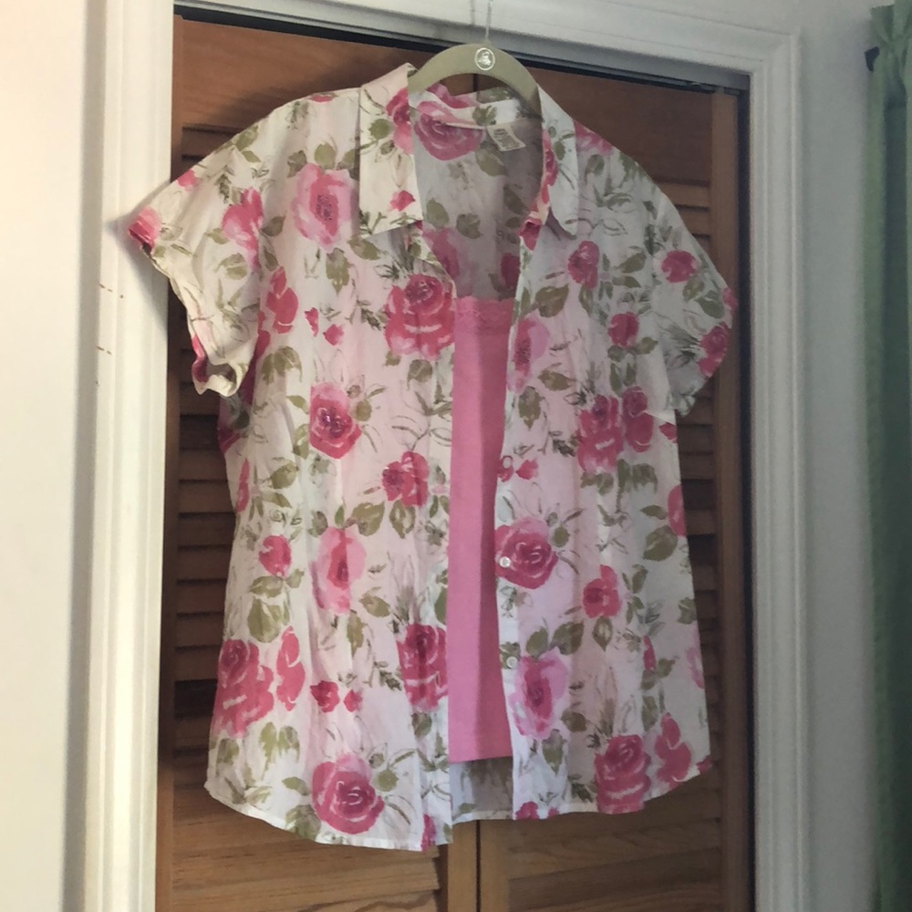 Short sleeve shirt with tank